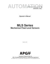 Thumbnail of document Manual - MLS Mechanical Float Switch